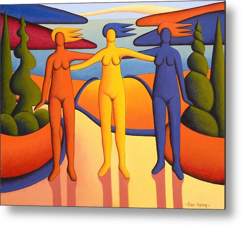 Race Metal Print featuring the painting The Three Races by Alan Kenny