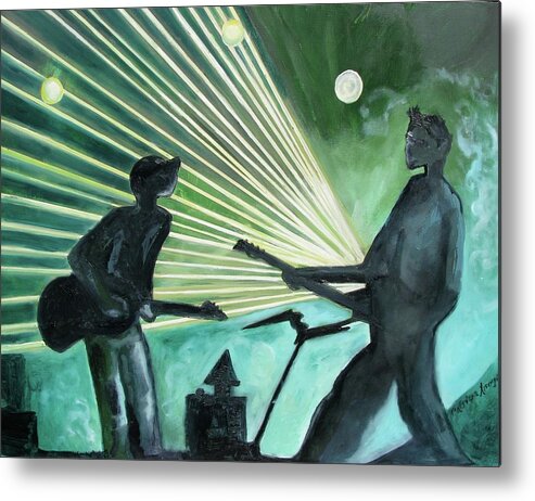 Music Metal Print featuring the painting The Um Experience number one by Patricia Arroyo