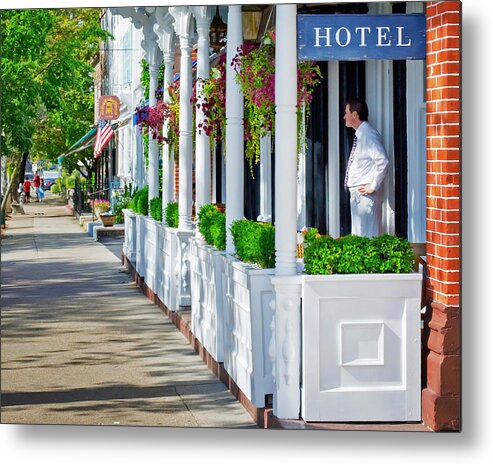 Hotel Metal Print featuring the photograph The Waiter by Keith Armstrong