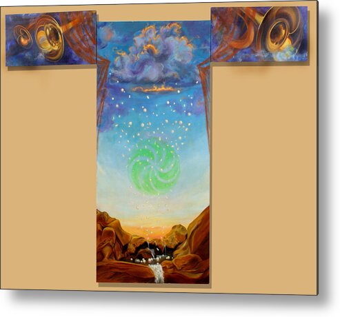Joy Metal Print featuring the painting The Wisdom of Joy by Anne Cameron Cutri