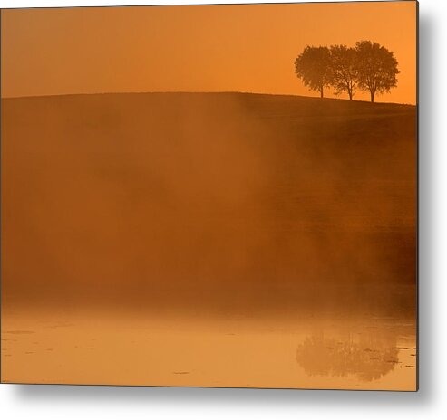 Sunrise Metal Print featuring the photograph Three Trees by Don Spenner