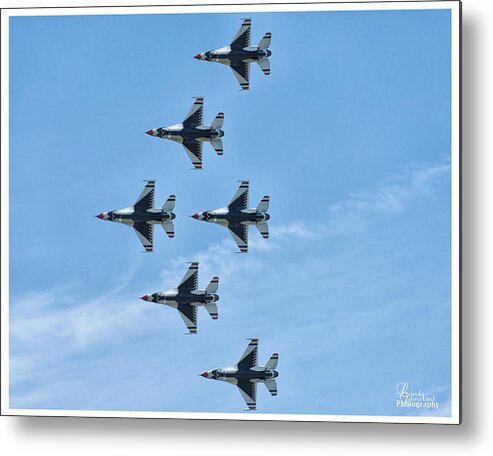 Air Force Thunderbirds Metal Print featuring the photograph Thunderbirds by Linda Constant