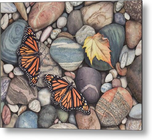 Monarch Metal Print featuring the painting Time to Head South by Karen Richardson
