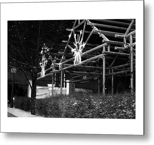 Old Buildings Metal Print featuring the photograph Town Square Lights by Jana Rosenkranz