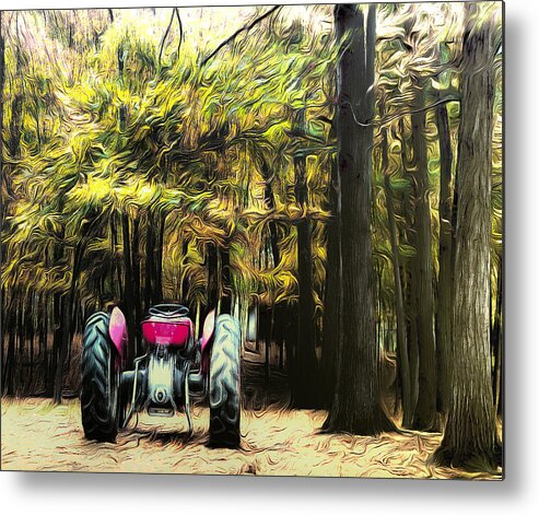 Forest Metal Print featuring the photograph Tractor by Carlee Ojeda