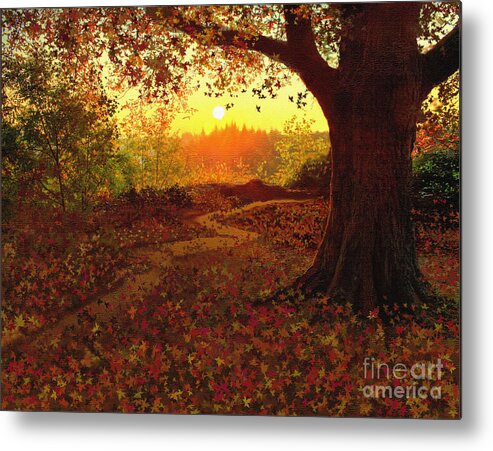 Tree Metal Print featuring the painting Tree Leaves by Robert Foster