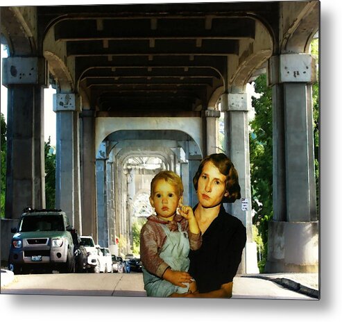 Fremont Troll Metal Print featuring the photograph Troll Seekers by Timothy Bulone