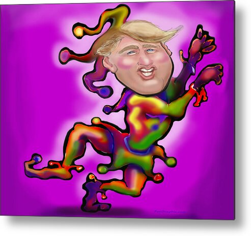 Trump Metal Print featuring the digital art Trump Jester by Kevin Middleton