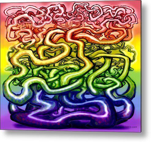 Vine Metal Print featuring the digital art Twisted Vines We Call Life LGBTQ by Kevin Middleton