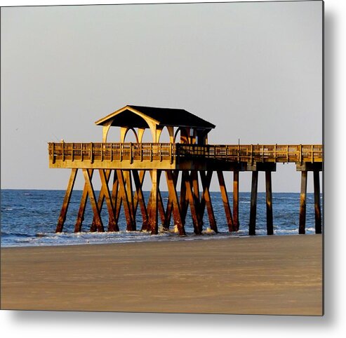 Savannah Metal Print featuring the photograph Tybee Pier by Julie Pappas