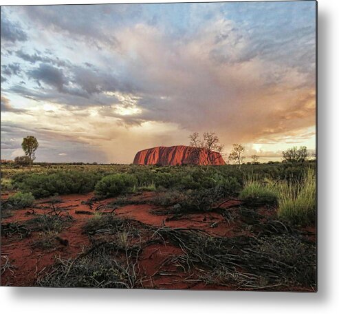 Australia Metal Print featuring the photograph Uluru in the Distance by Helaine Cummins
