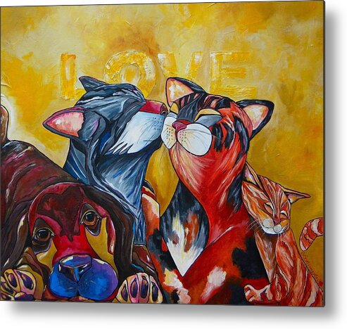 Love Metal Print featuring the painting Unconditional Love by Patti Schermerhorn