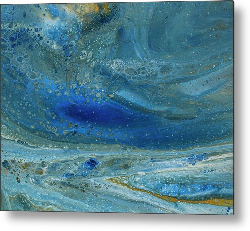 Abstract Metal Print featuring the painting Underworld by Darice Machel McGuire