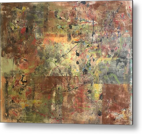 Clay Monotype Metal Print featuring the mixed media Untitled Clay monotype by William Renzulli