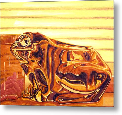 Frog Metal Print featuring the painting Untitled by Judy Henninger