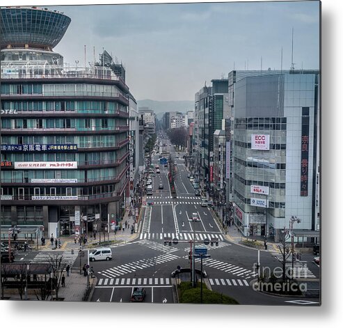 Kyoto Metal Print featuring the photograph Urban Avenue, Kyoto Japan by Perry Rodriguez