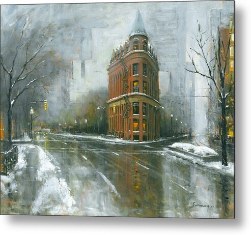 Toronto Metal Print featuring the painting Urban Winter by Michael Swanson