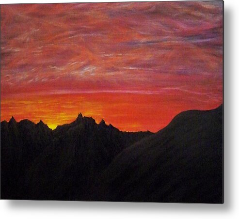 Sunset Metal Print featuring the painting Utah Sunset by Michael Cuozzo