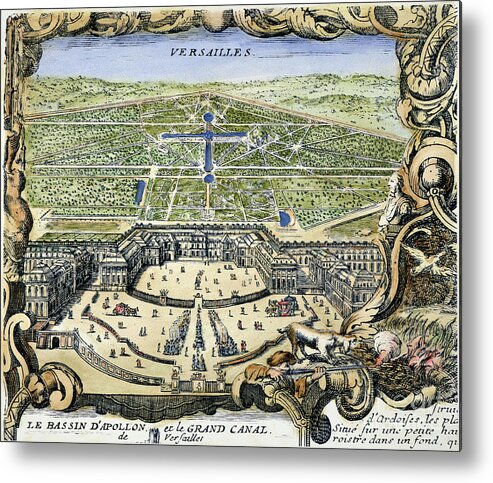 1766 Metal Print featuring the photograph Versailles, 1766 by Granger