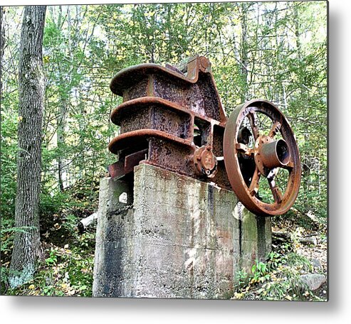 Stone Crusher Metal Print featuring the photograph Vintage Stone Crusher by Smilin Eyes Treasures