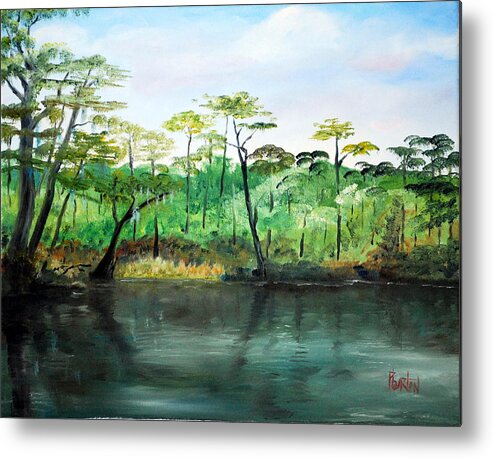 Impressionist Metal Print featuring the painting Waccamaw River - Impressionist by Phil Burton