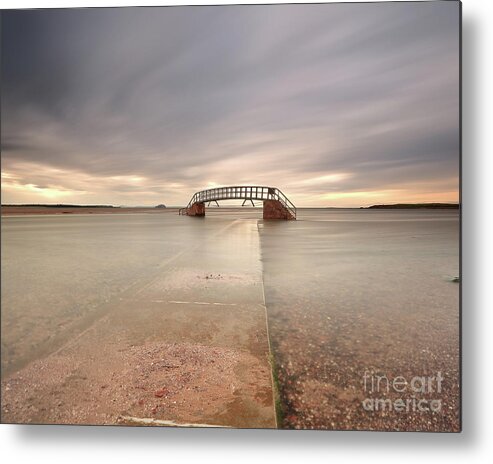 Bridge Metal Print featuring the photograph Walkway to the Stairs by Maria Gaellman