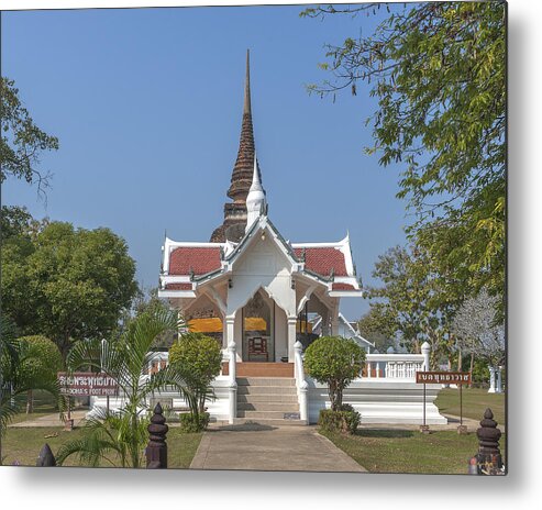 Temple Metal Print featuring the photograph Wat Traphang Thong Lang Buddha's Footprint Shrine DTHST0166 by Gerry Gantt