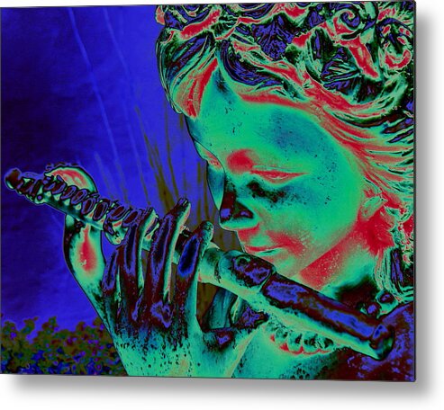 Statue Metal Print featuring the digital art Water Music by Larry Beat