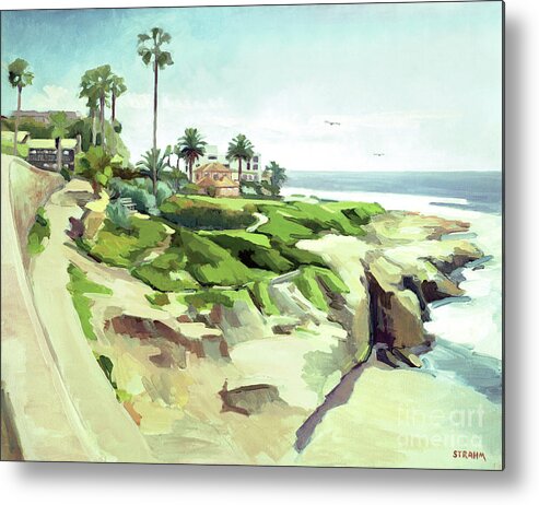 Wedding Bowl Metal Print featuring the painting Wedding Bowl at Cuvier Park La Jolla San Diego California by Paul Strahm