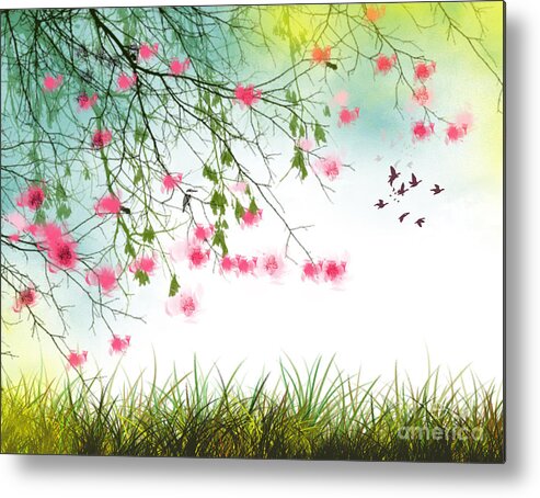 Spring 2016 Metal Print featuring the digital art Welcome Spring 2016 by Trilby Cole