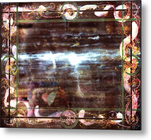 Abstract Landscape Metal Print featuring the painting White Enlightening by Tom Hefko