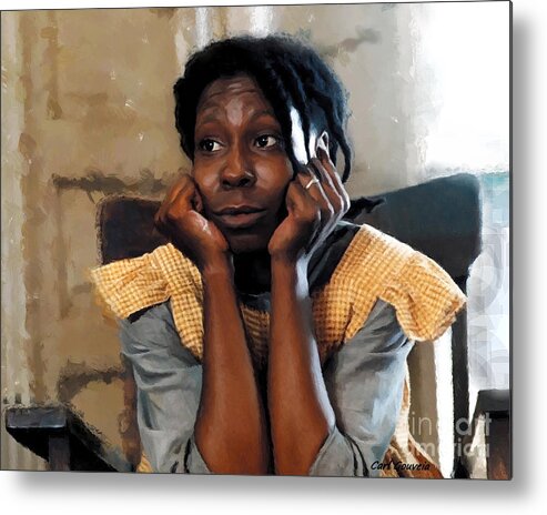 Whoopi Goldberg Metal Print featuring the mixed media Whoopi Goldberg by Carl Gouveia