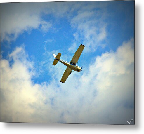 Plane Metal Print featuring the photograph Wild Blue Yonder by Bruce Carpenter