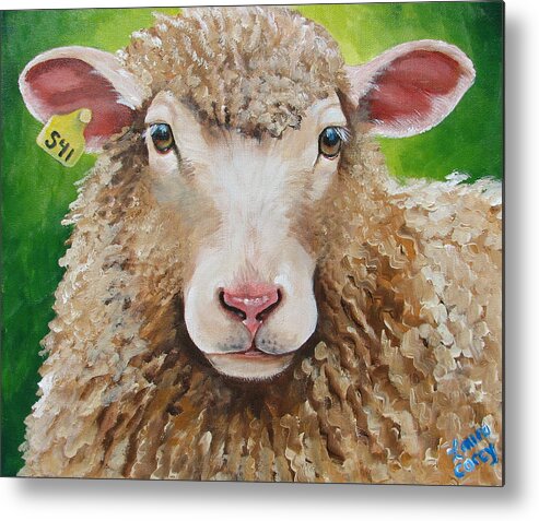 Sheep Metal Print featuring the painting Willow by Laura Carey