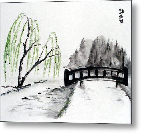 Willow Metal Print featuring the painting Willow by Sibby S