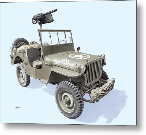 Jeep Metal Print featuring the digital art Willy by Rick Adleman