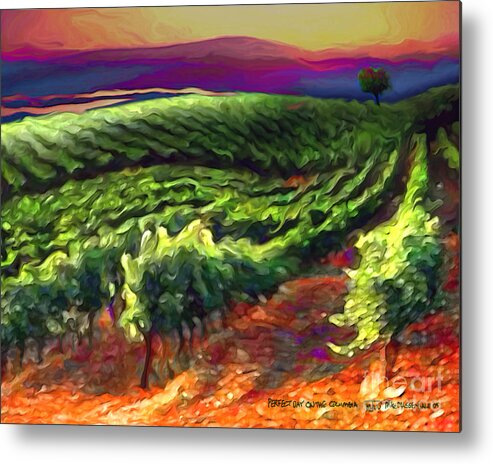Wine Metal Print featuring the painting Wine Country by Mike Massengale