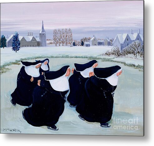 Habit Metal Print featuring the painting Winter at the Convent by Margaret Loxton