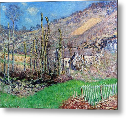 Winter At The Val De Falaise Metal Print featuring the painting Winter at the Val de Falaise by Claude Monet