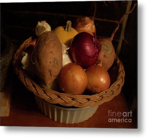 Vegetables Metal Print featuring the photograph Winter Basket by Alice Mainville