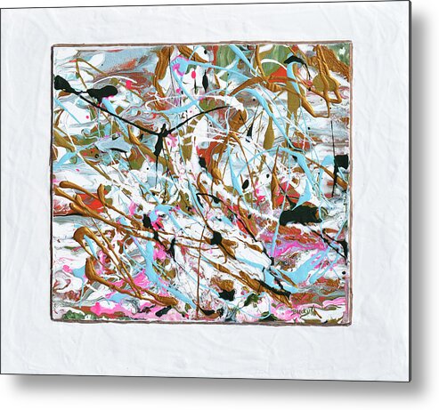 Winter Metal Print featuring the painting Winter Joy by Donna Blackhall