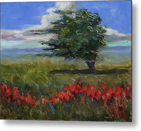 Windy Day Metal Print featuring the painting Wyoming Gentle Breeze by Billie Colson