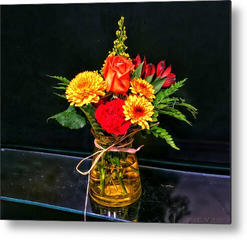 Floral Metal Print featuring the photograph Autumn Arrangement #1 by Catherine Melvin