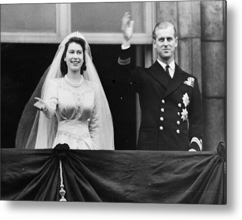 Crowd Metal Print featuring the photograph Royal Couple #1 by Keystone
