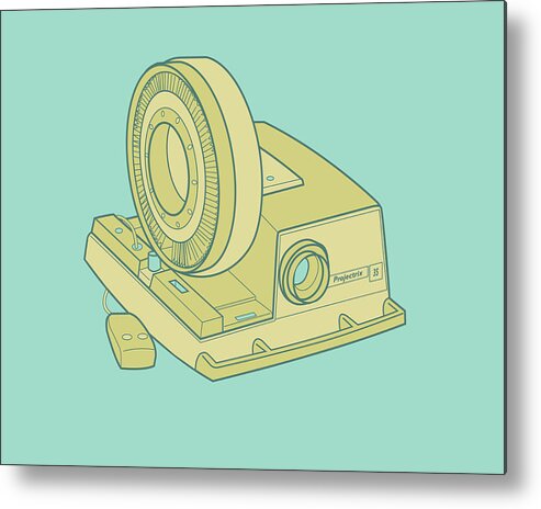 Announce Metal Print featuring the drawing Slide Projector #1 by CSA Images