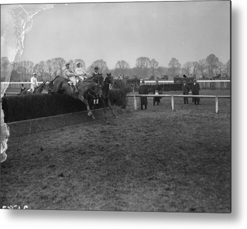 Horse Metal Print featuring the photograph Substitute Race #1 by Topical Press Agency