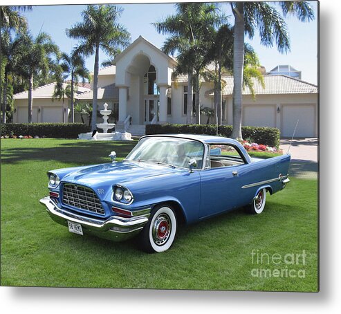 1958 Metal Print featuring the photograph 1958 Chrysler 300D by Ron Long