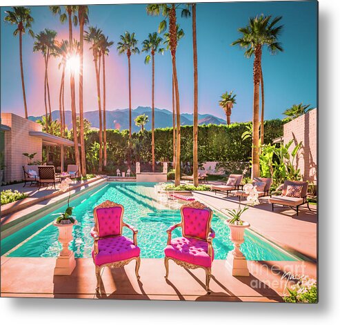 Mid-century Modern Metal Print featuring the photograph 2381 Mid-Century Modern Estate Palm Springs by Amyn Nasser