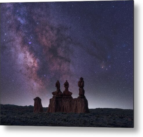 Milky Way Metal Print featuring the photograph 3 Sisters Night Out by Darren White