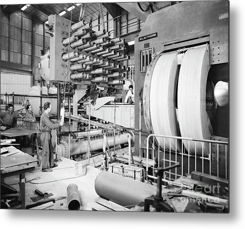 European Metal Print featuring the photograph Gargamelle Bubble Chamber #4 by Cern/science Photo Library